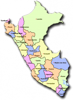 Mapa político del Perú